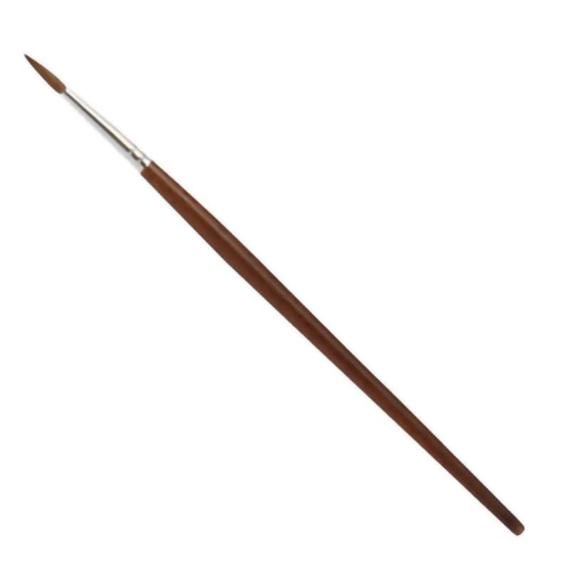 Artist Brush, Round, Anti-Static, Sable Hair, #5, 0.590" Trim, Wood, 7-3/8" OAL, ESD,906 Series
